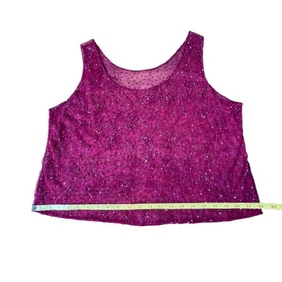 Sleeveless Mesh Top with Embroidery and Sequins - Picture 3 of 8